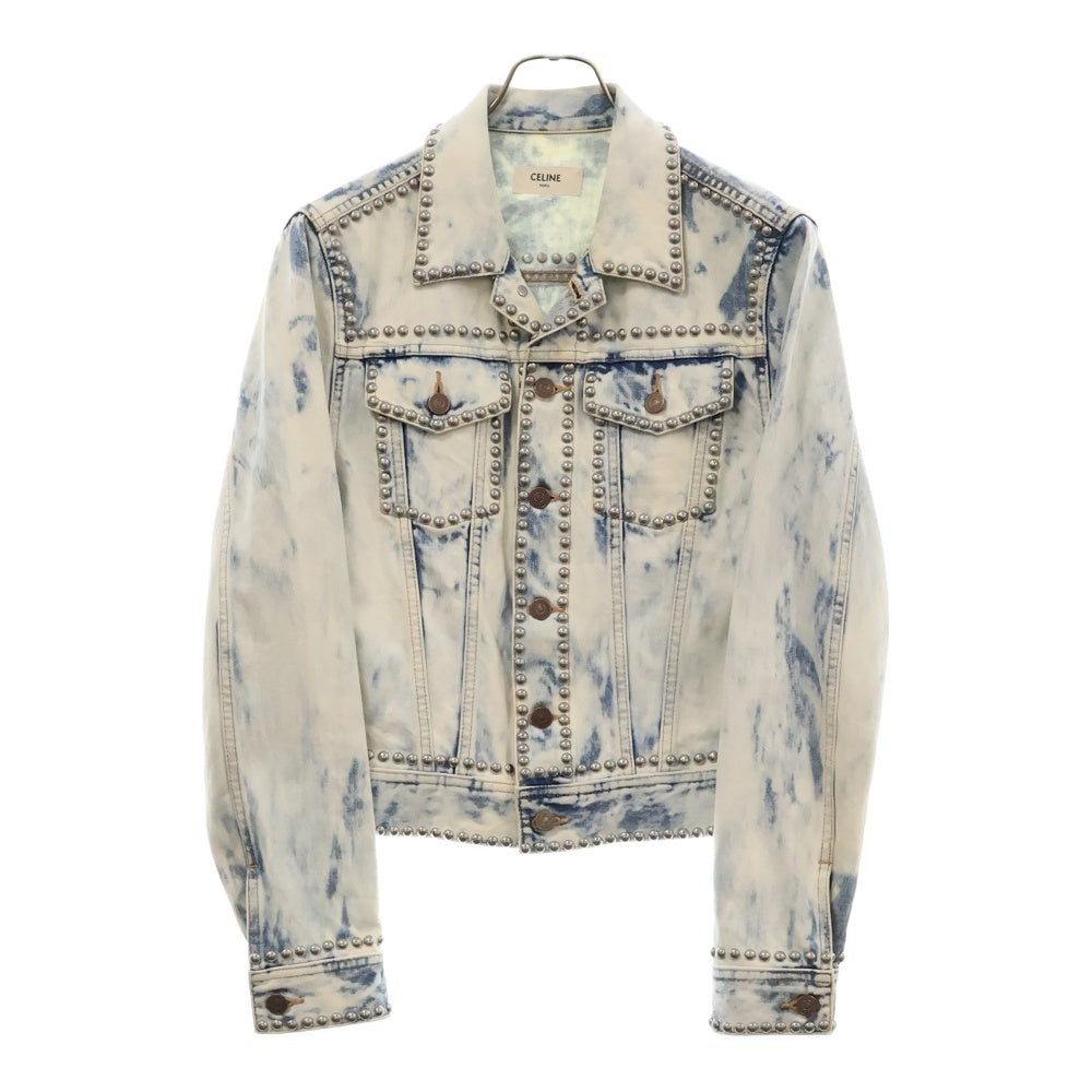 CELINE(セリーヌ) 20SS Loose Studs Denim 2Q009789D スタッズデザイン デニムジャケット インディゴブルー