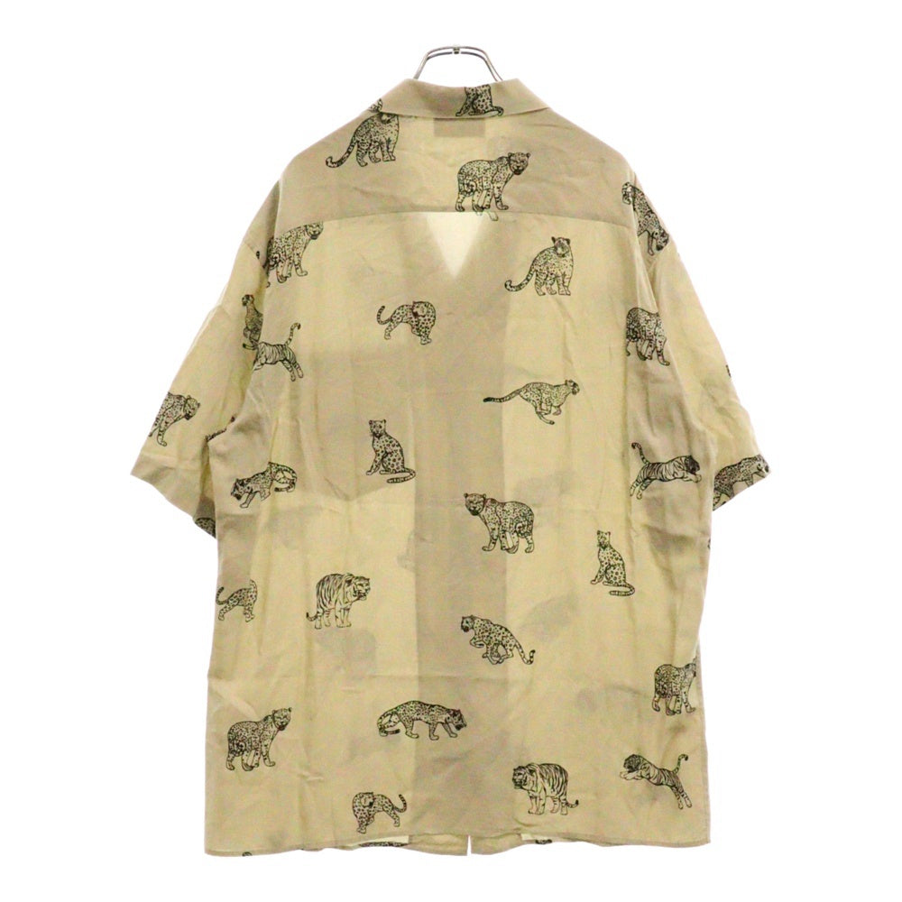 CELINE(セリーヌ) 22SS Hawaiian Rayon Shirt 2C730362Q アニマル柄 ハワイアンレーヨンシャツ 半袖開襟シャツ ベージュ