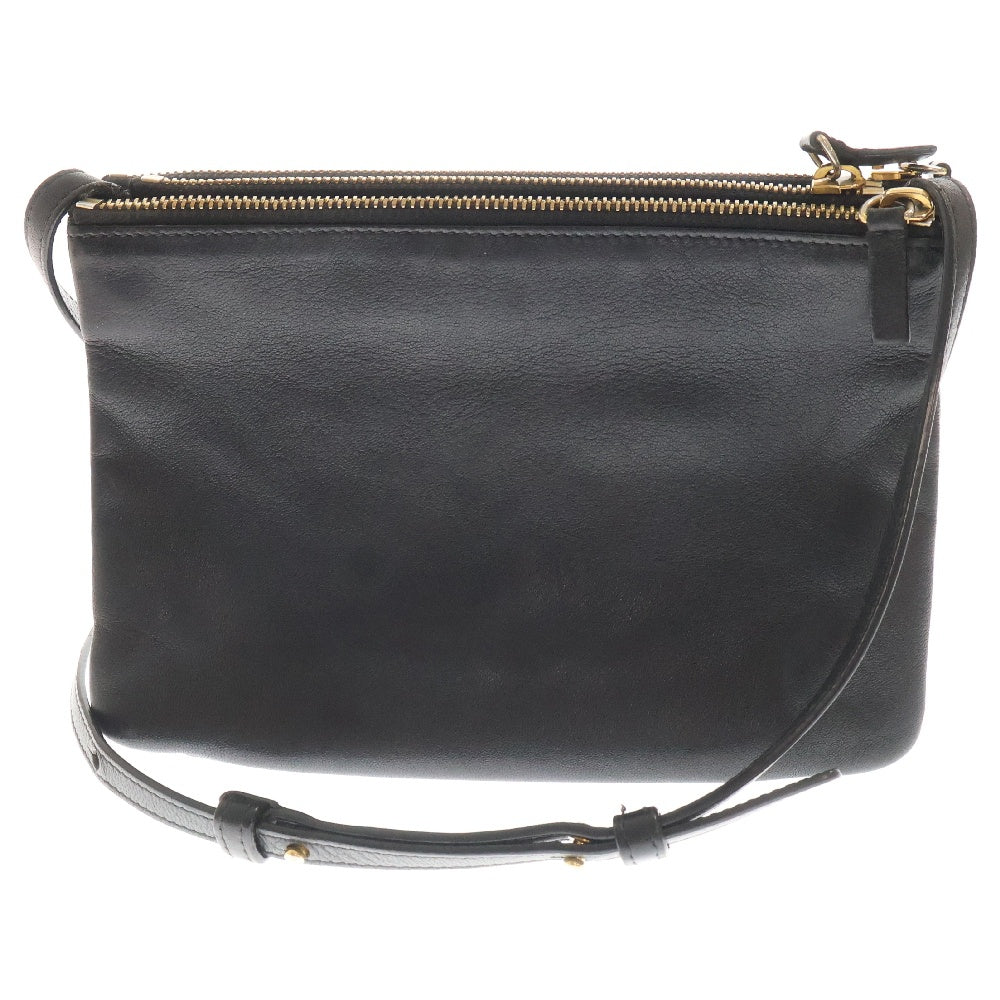 CELINE(セリーヌ) Trio Bag レザー トリオ スモール ショルダーバッグ ブラック
