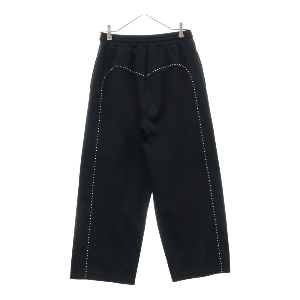 CELINE(セリーヌ) 22SS スタッズ付き ストレート ジョギングパンツ ダブルフェイス ジャージー ブラック 2Z166121O
