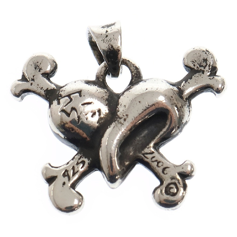 Travis Walker(トラヴィスワーカー) HEART AND CROSS BONES PENDANT ハートアンド クロスボーン チャーム ペンダント ネックレストップ シルバー