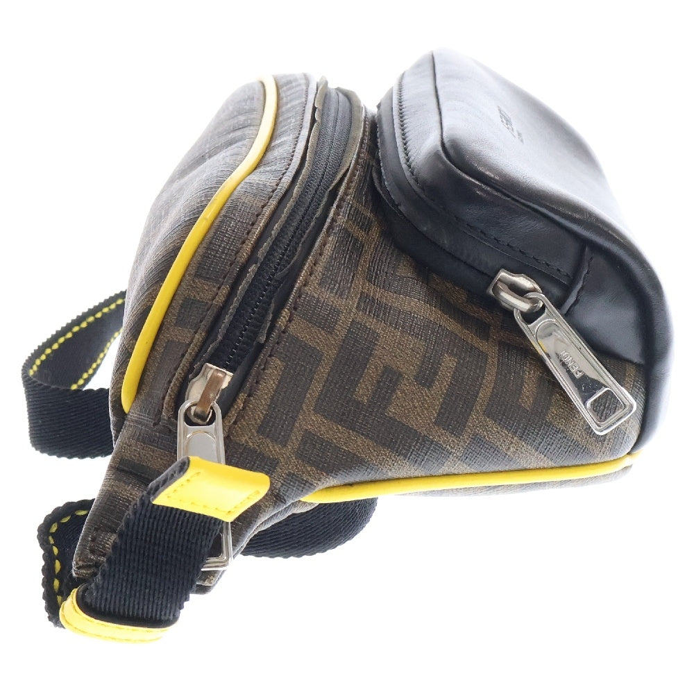 FENDI(フェンディ) ズッカ柄 ベルトボディバッグ 7VA446 ブラウン