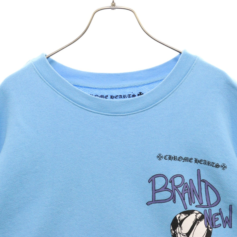 CHROME HEARTS(クロムハーツ) ×MATTY BOY BRAIN NEW U CREW マッティボーイ ブレインニュー スウェットトレーナー ブルー
