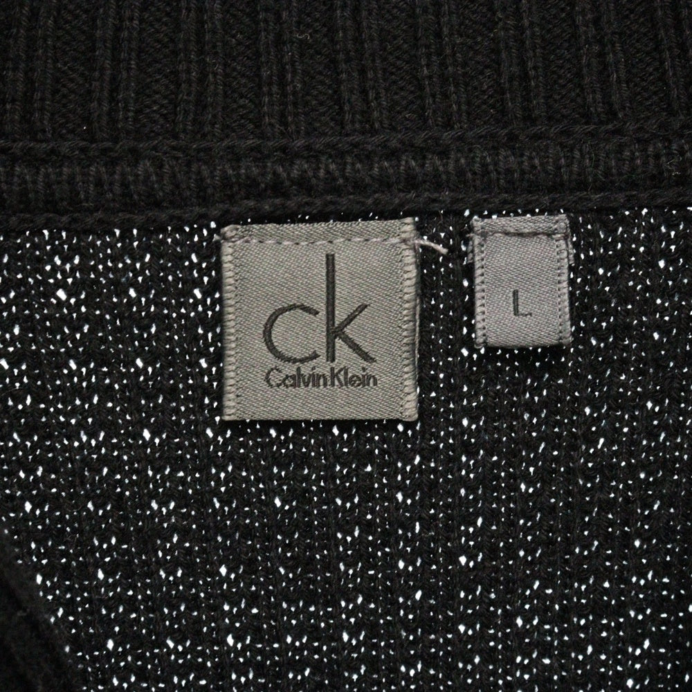 Calvin Klein(カルバンクライン) ワッフルニットセーター ブラック