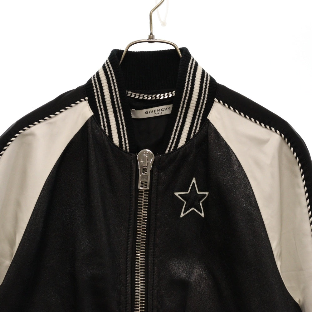 GIVENCHY(ジバンシィ) 17SS スターパッチ付き スタジアムジャケット スタジャン ブラック 17S 0309 446
