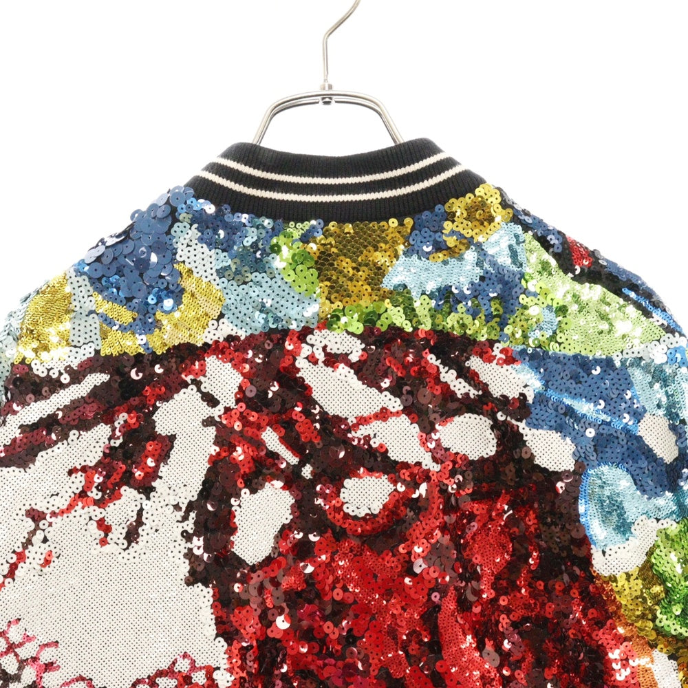 CELINE(セリーヌ) 19SS ×CHRISTIAN MARCLAY SKIZZIX サブレ クリスチャン・マークレー スパンコール ジップアップテディジャケット 2V408865C