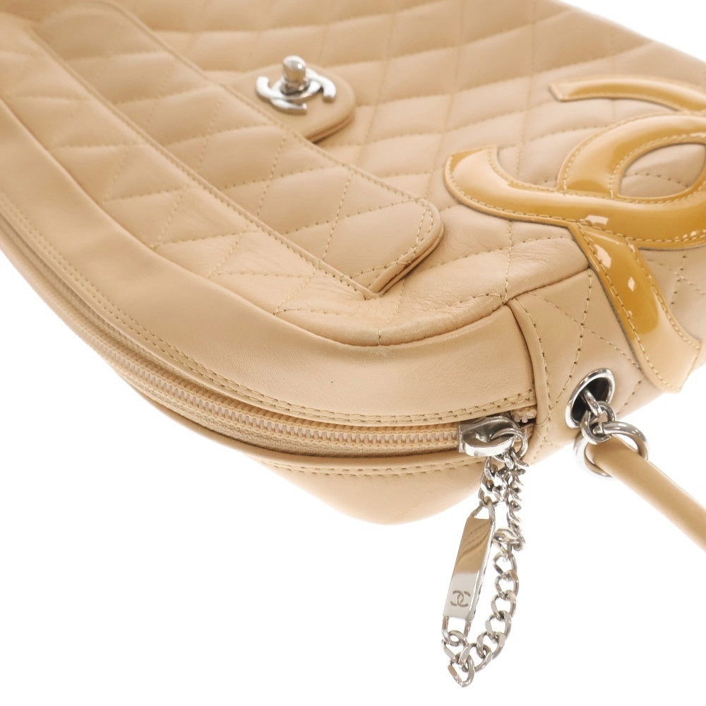 CHANEL(シャネル) カンボンライン ターンロック ショルダーバッグ ベージュ