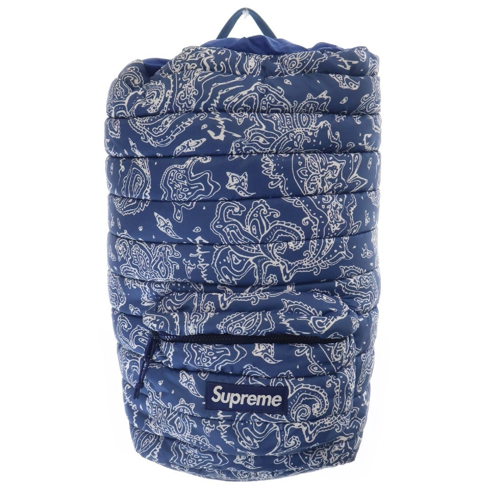SUPREME(シュプリーム) 22AW Puffer Backpack パファーペイズリー バックパック ブルー