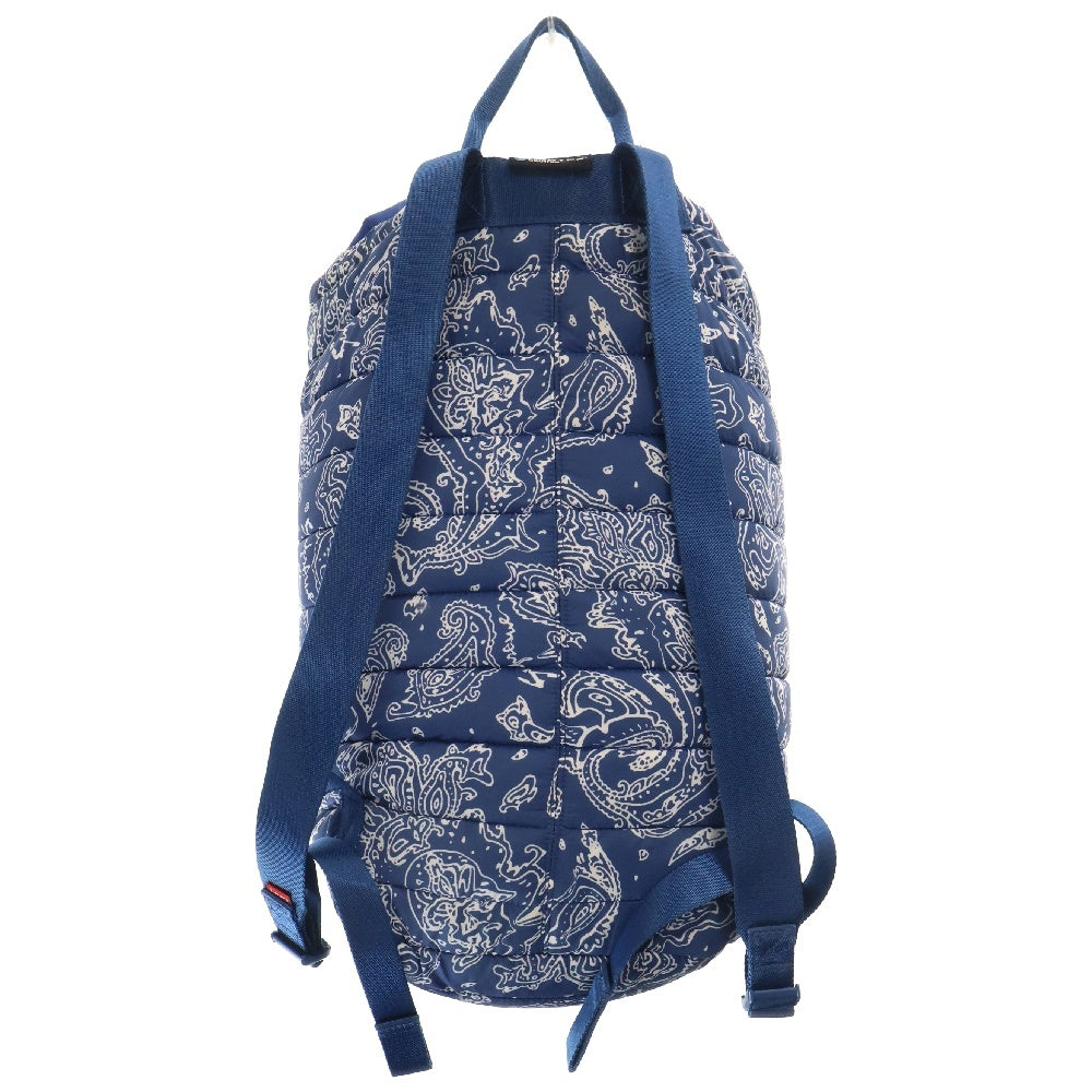 SUPREME(シュプリーム) 22AW Puffer Backpack パファーペイズリー バックパック ブルー
