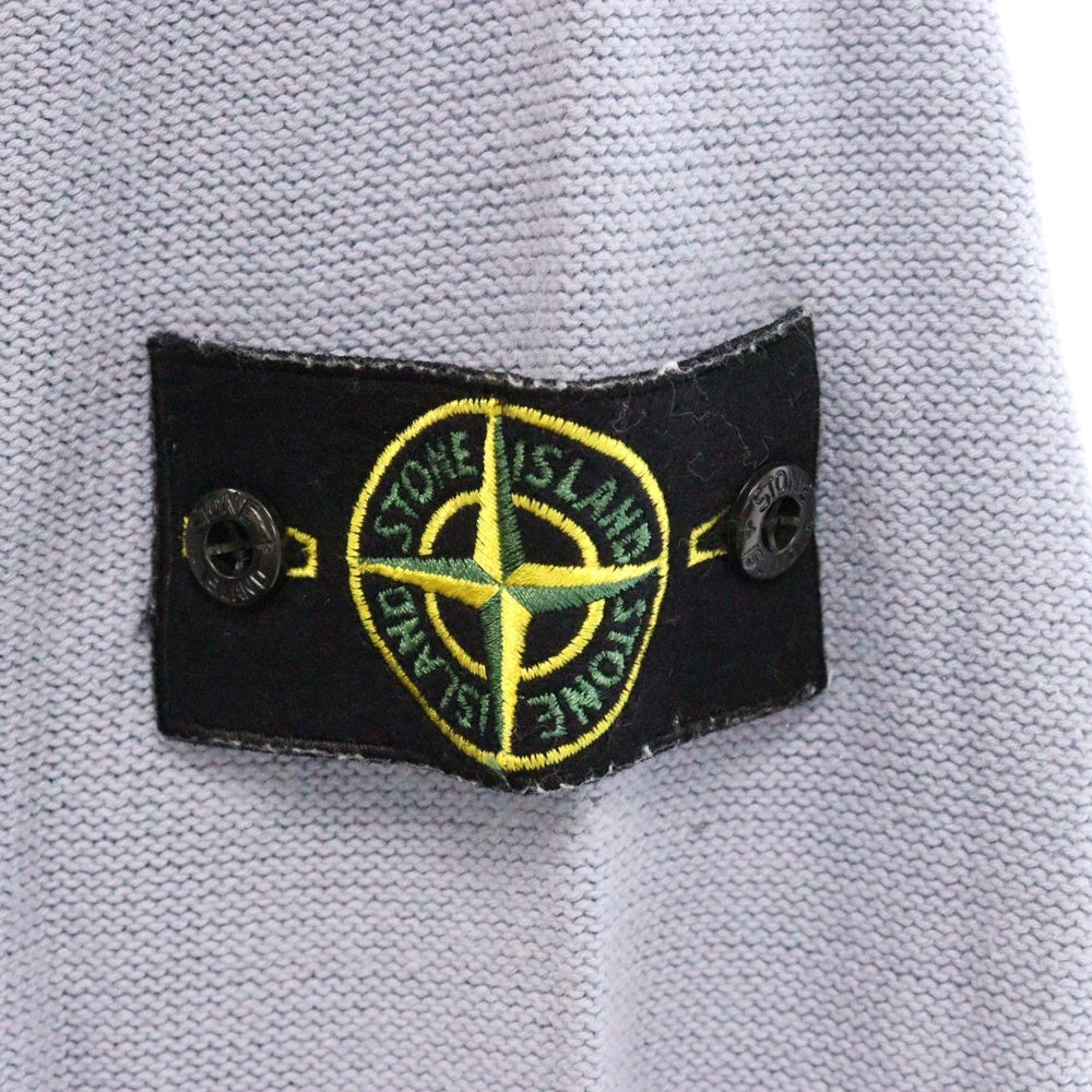STONE ISLAND(ストーンアイランド) ドライバーズ ジップアップ ニットジャケット ブルー 7015552D2