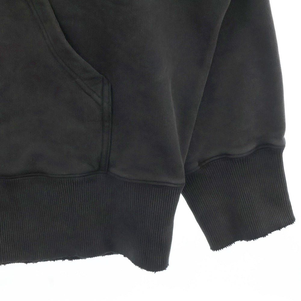 GIVENCHY(ジバンシィ) 21AW ユーズド加工 オーバーサイズ タフティングロゴプルオーバーフーディー パーカー BMJ0D53Y69 ブラック