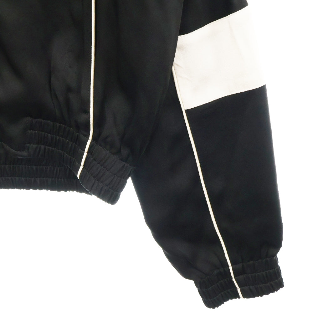 SAINT LAURENT PARIS(サンローランパリ) 23AW パネルデザインハイネックサテンジャケット トラックジャケット V29U 753065 Y3G36 1000 ブラック