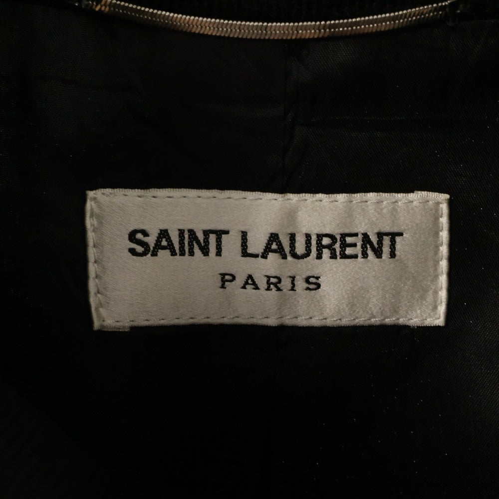 SAINT LAURENT PARIS(サンローランパリ) 23AW パネルデザインハイネックサテンジャケット トラックジャケット V29U 753065 Y3G36 1000 ブラック