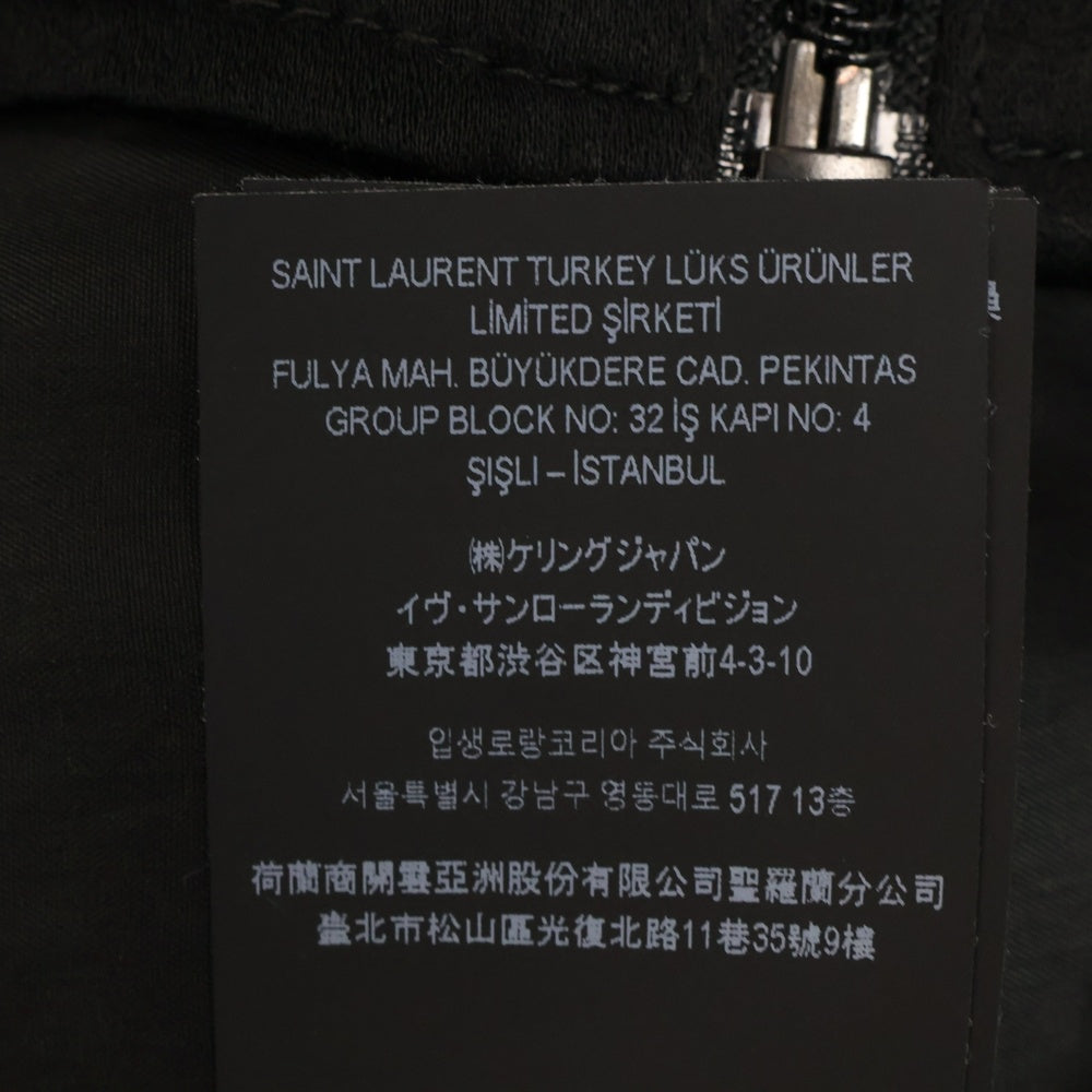 SAINT LAURENT PARIS(サンローランパリ) 23AW パネルデザインハイネックサテンジャケット トラックジャケット V29U 753065 Y3G36 1000 ブラック
