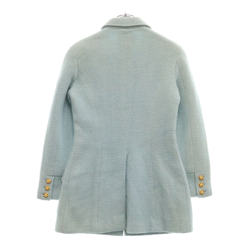 CHANEL(シャネル) ココボタン 4ポケット アルパカ混 ウールツイード 5Bジャケット 96A P08382V05067 ライトブルー レディース
