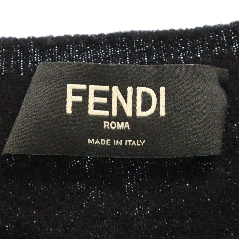FENDI(フェンディ) Elbow Patch Sweater エルボー ロゴ ニットセーター ブラック FZZ333 A050