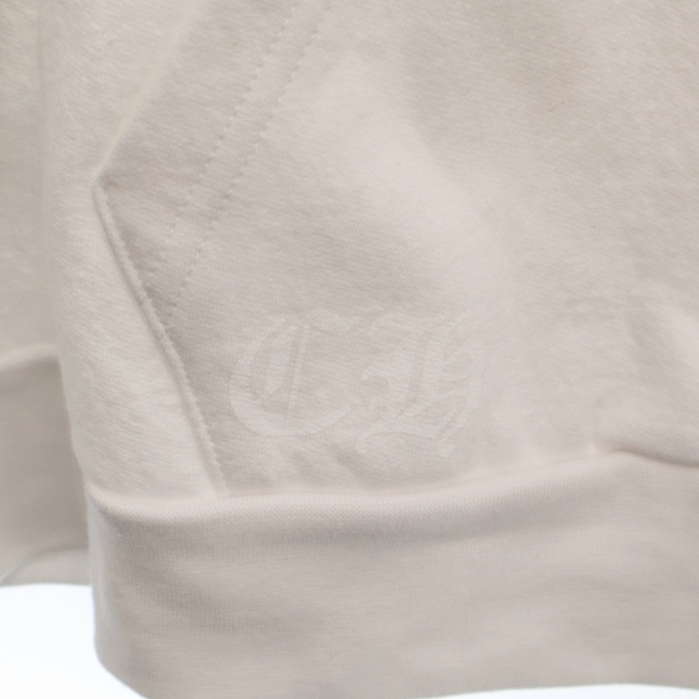 CHROME HEARTS(クロムハーツ) HORSESHOE PULLOVER HOODIE ホースシュープリント アームフローラル スウェットプルオーバーパーカー ホワイト