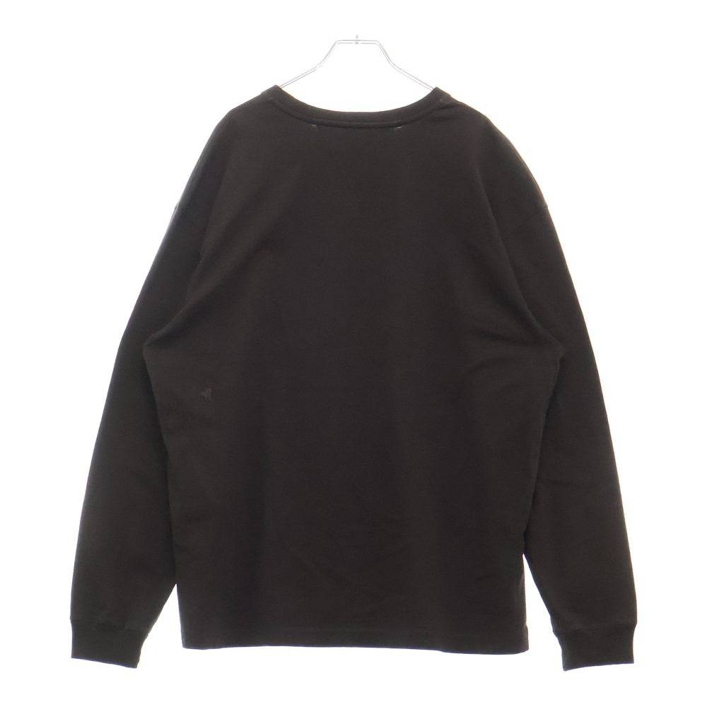 BOTTEGA VENETA(ボッテガヴェネタ) クルーネック ロングスリーブカットソー オーバーサイズ長袖Tシャツ ブラウン 625983 VF1U0