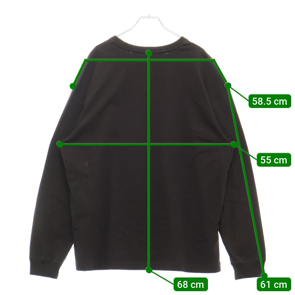 BOTTEGA VENETA(ボッテガヴェネタ) クルーネック ロングスリーブカットソー オーバーサイズ長袖Tシャツ ブラウン 625983 VF1U0