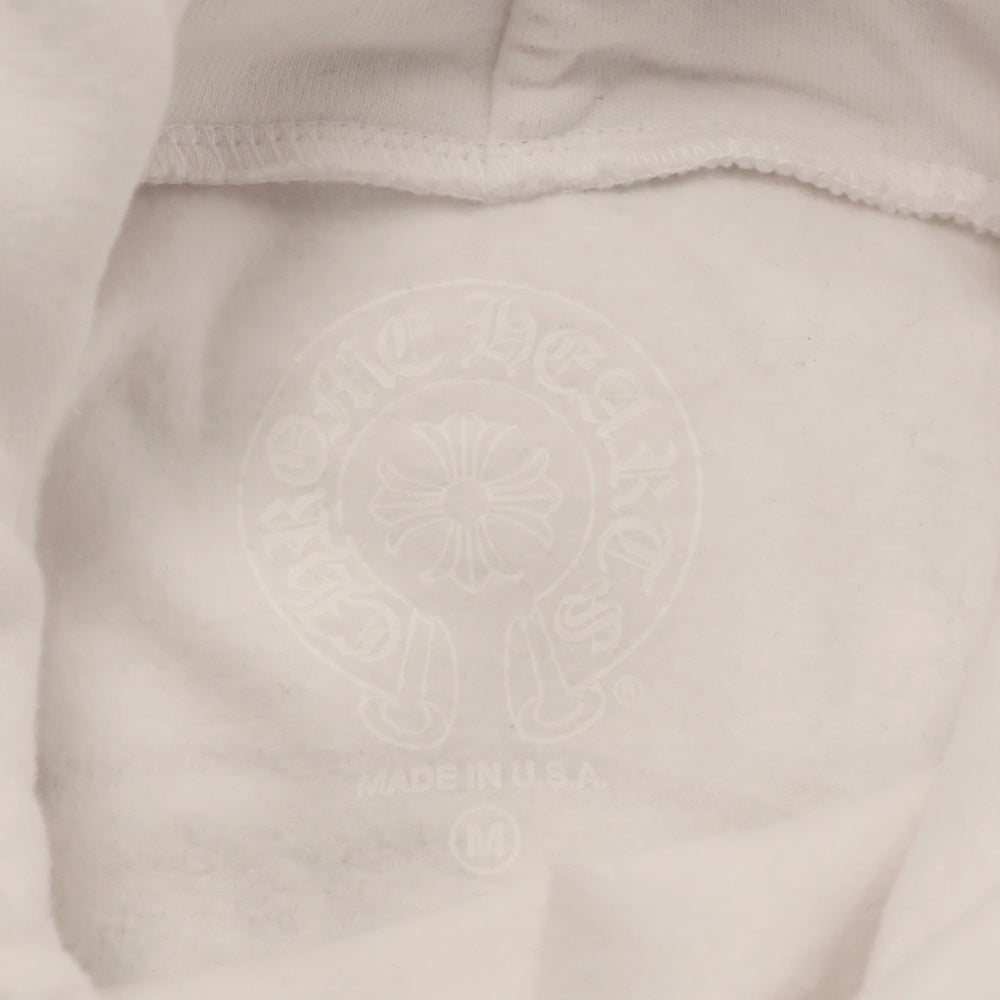 CHROME HEARTS(クロムハーツ) HORSESHOE PULLOVER HOODIE ホースシュープリント アームフローラル スウェットプルオーバーパーカー ホワイト