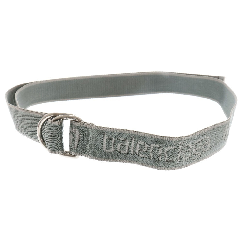 BALENCIAGA(バレンシアガ) D Ring ロゴプリントロングベルト グレー 7031372