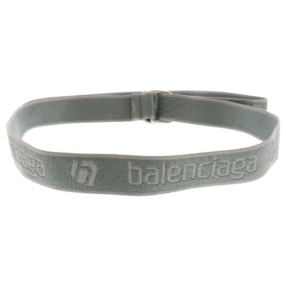 BALENCIAGA(バレンシアガ) D Ring ロゴプリントロングベルト グレー 7031372