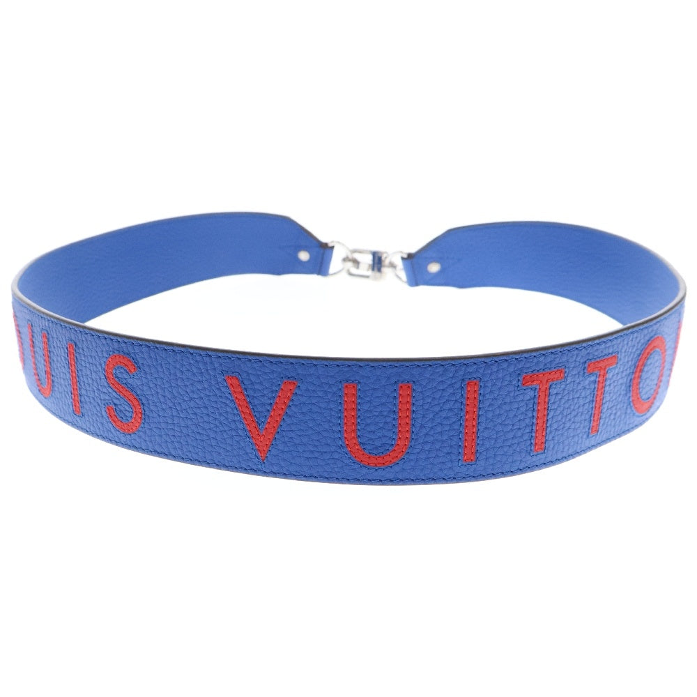 LOUIS VUITTON(ルイヴィトン) J02389 ロゴデザイン ショルダーストラップベルト トリヨン ブルー