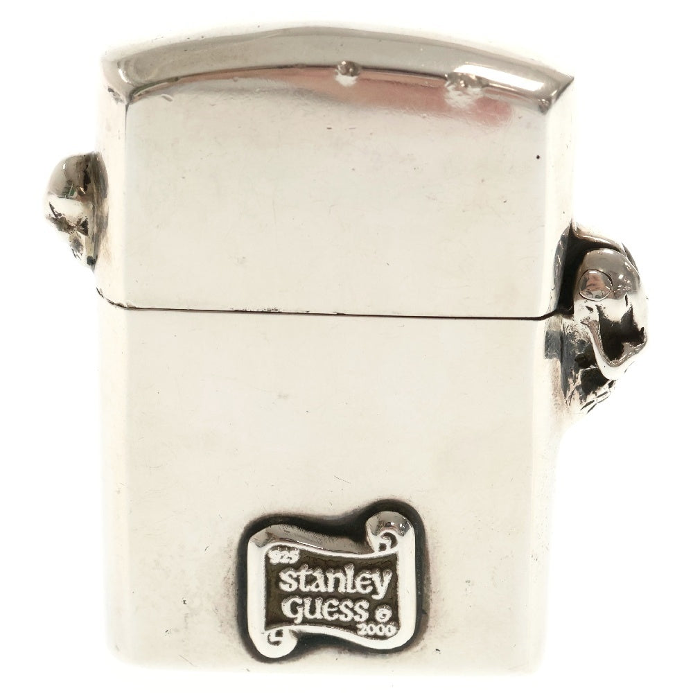 STANLEY GUESS(スタンリーゲス) Wood Inlaid lighter スカル ラージウッドインレイライター シルバー
