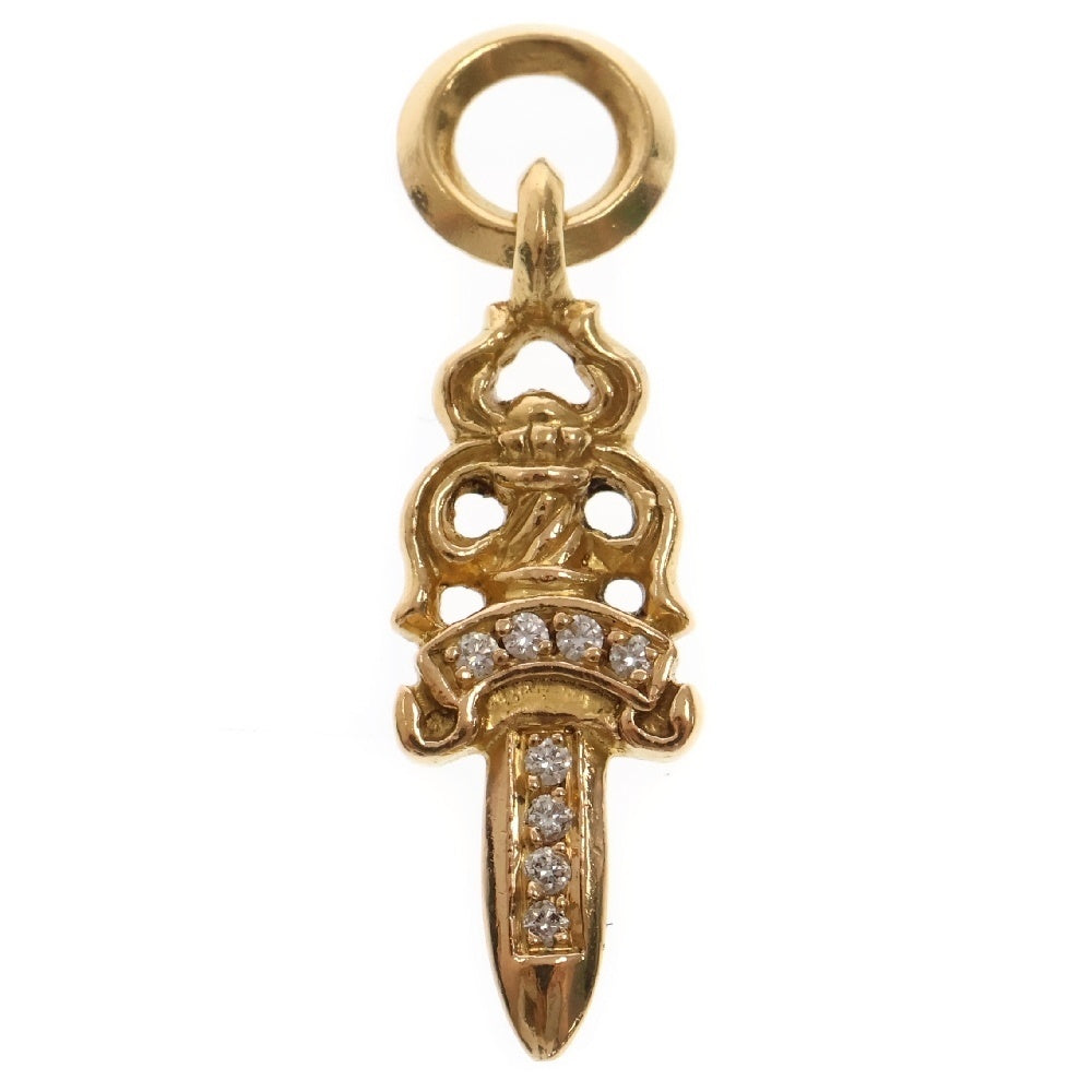CHROME HEARTS(クロムハーツ) 22K #5 DAGGER P/DIA #5ダガーチャーム PAVEダイヤ ペンダントトップ ゴールド BCA031