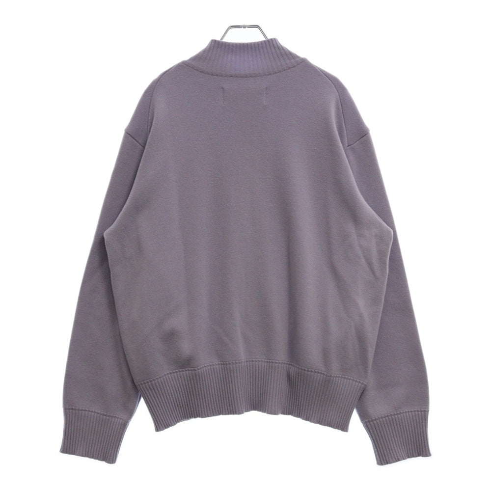 OVERCOAT(オーバーコート) 24AW Zip-Up Blouson ジップアップニットセーター パープル F24KJ01-AGWS