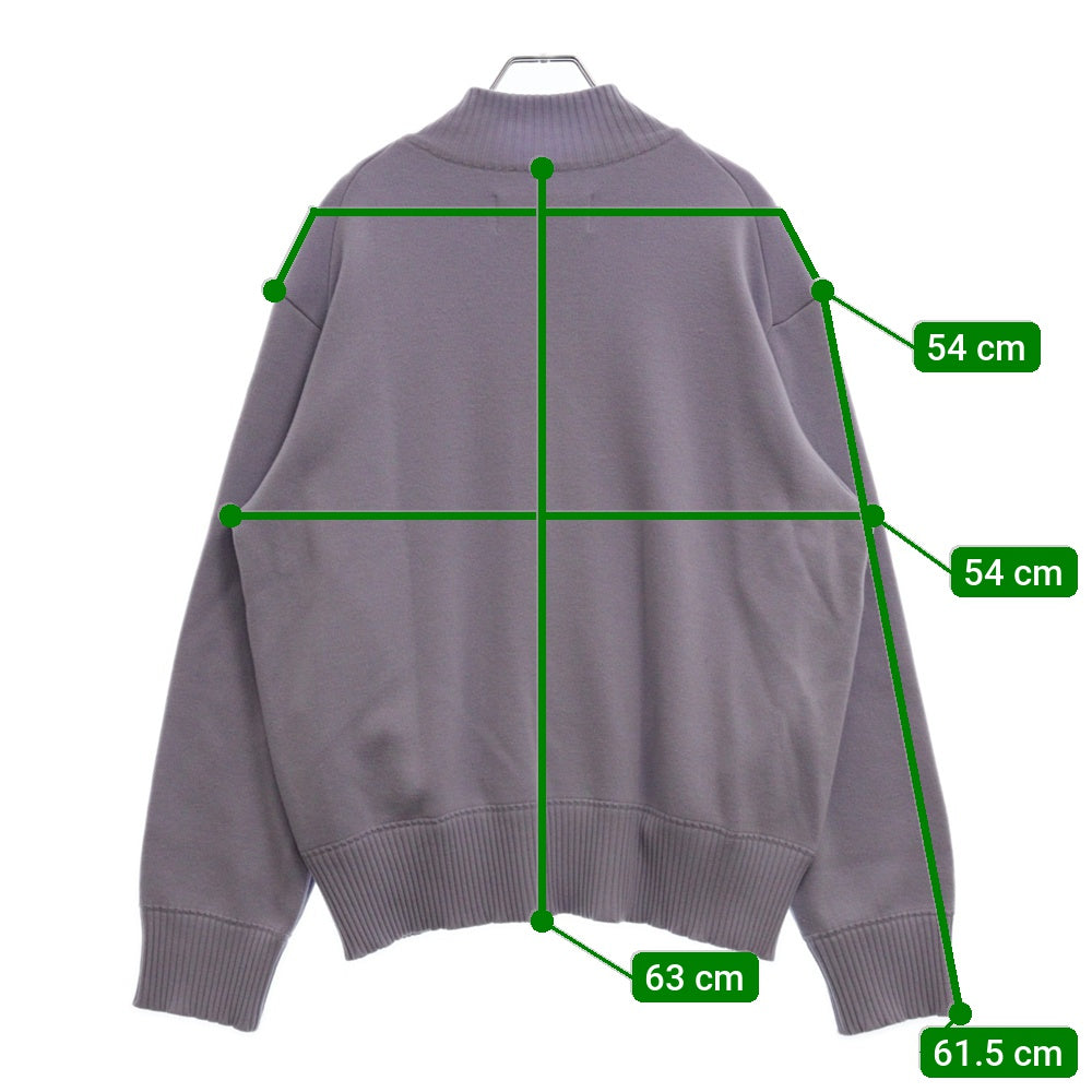OVERCOAT(オーバーコート) 24AW Zip-Up Blouson ジップアップニットセーター パープル F24KJ01-AGWS