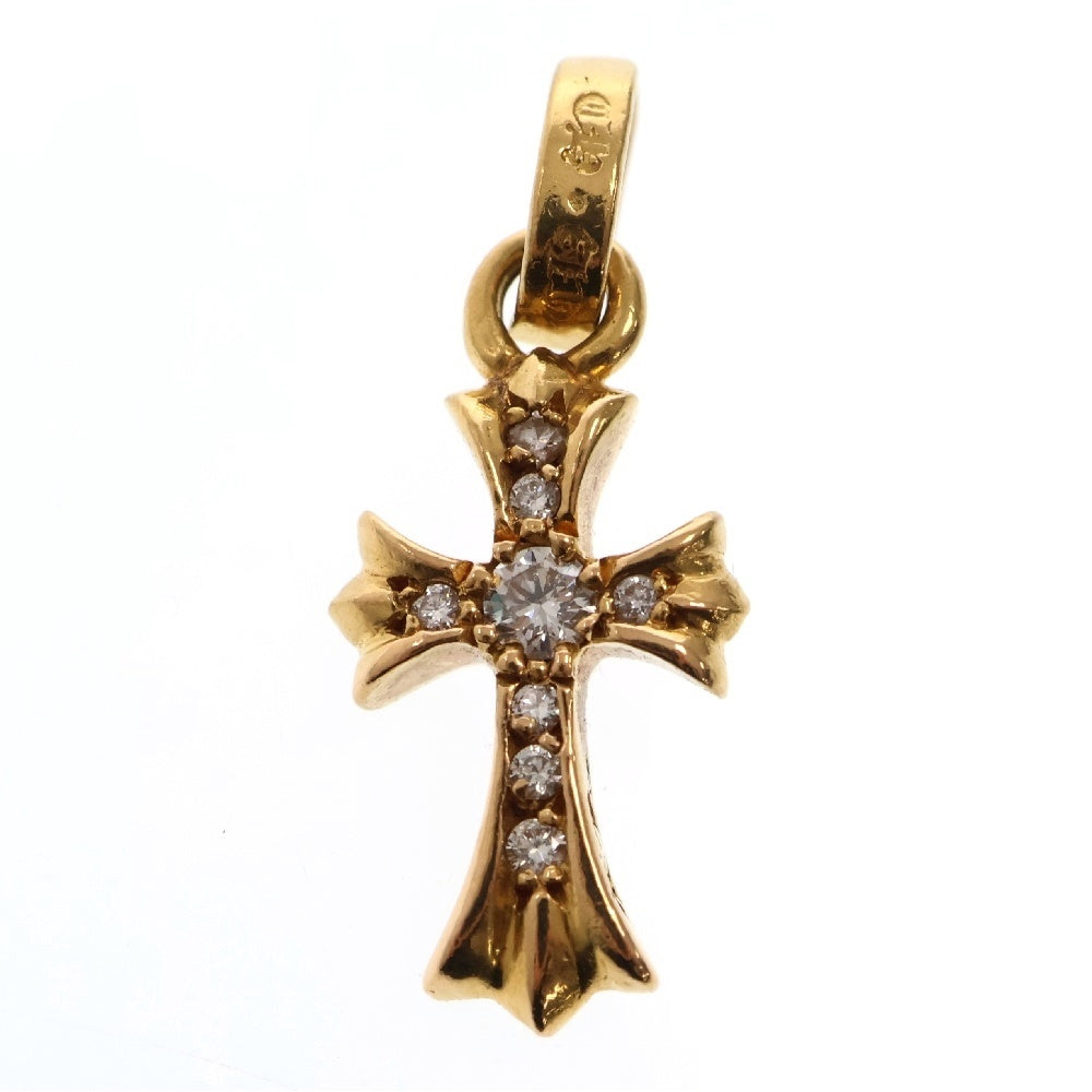 CHROME HEARTS(クロムハーツ) 22K CRS BBYFAT P/DIA ベイビーファットクロス PAVEダイヤ ペンダントトップ ゴールド BCA035
