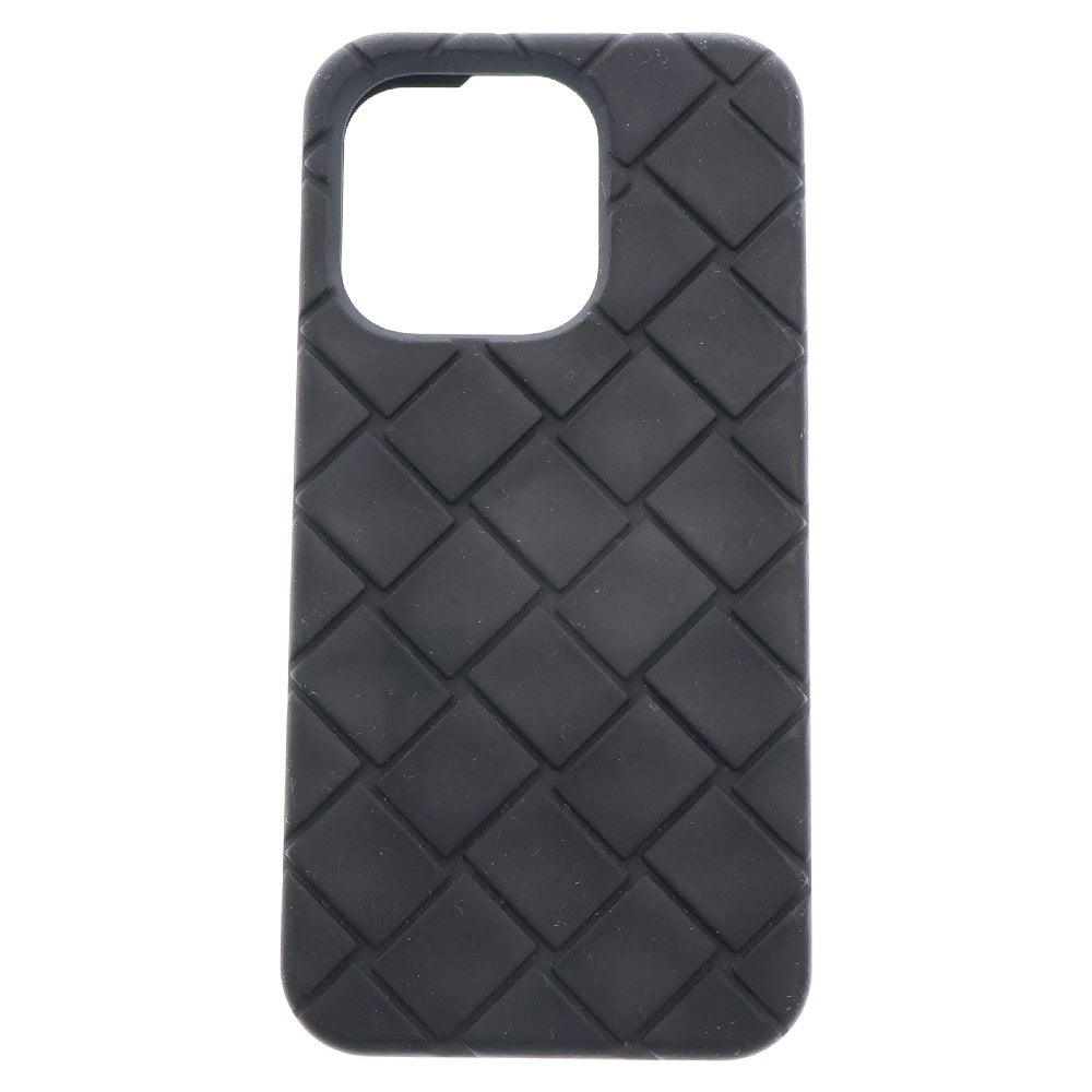 BOTTEGA VENETA(ボッテガヴェネタ) iPhone15 Pro イントレチャート ラバーケース シリコンケース ブラック