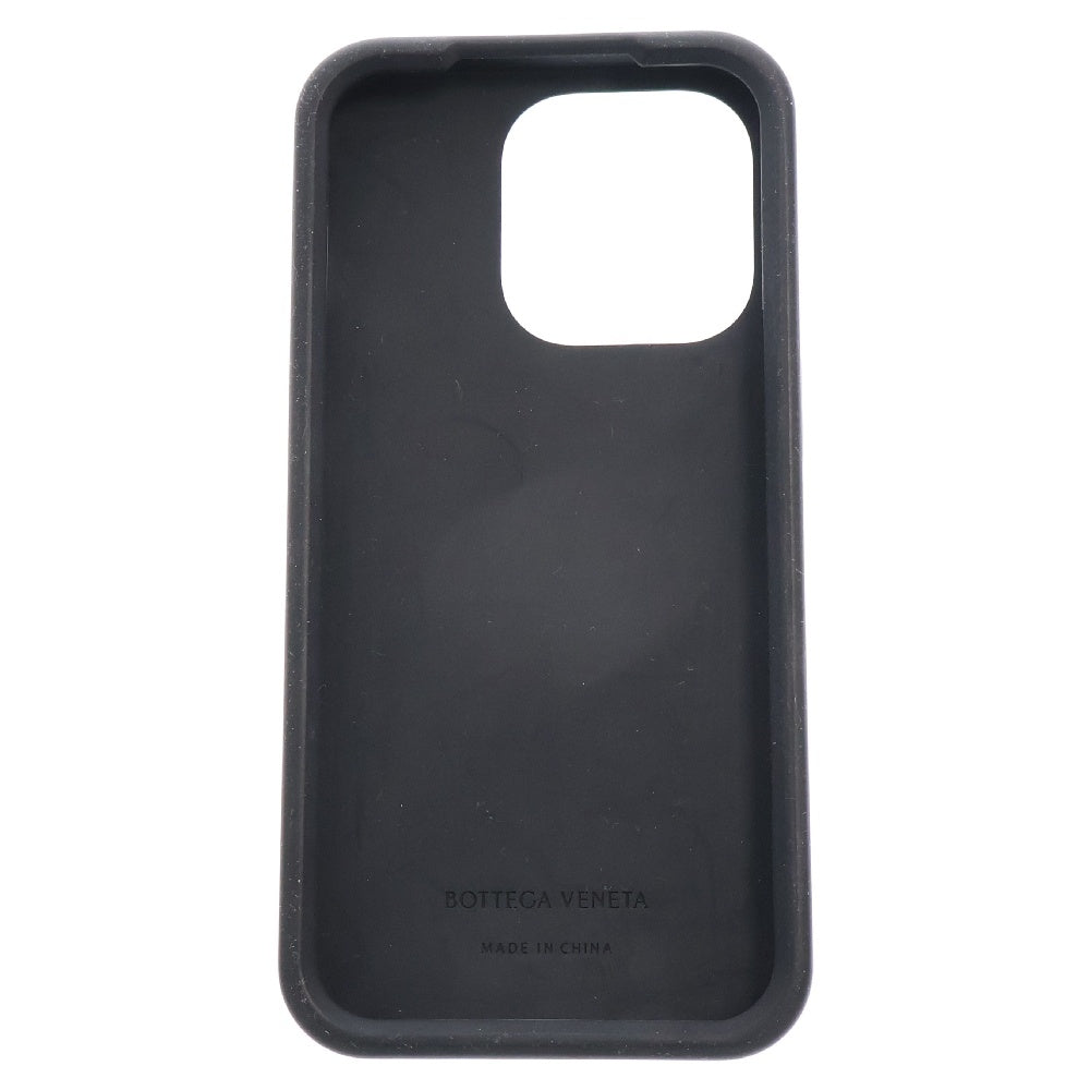 BOTTEGA VENETA(ボッテガヴェネタ) iPhone15 Pro イントレチャート ラバーケース シリコンケース ブラック