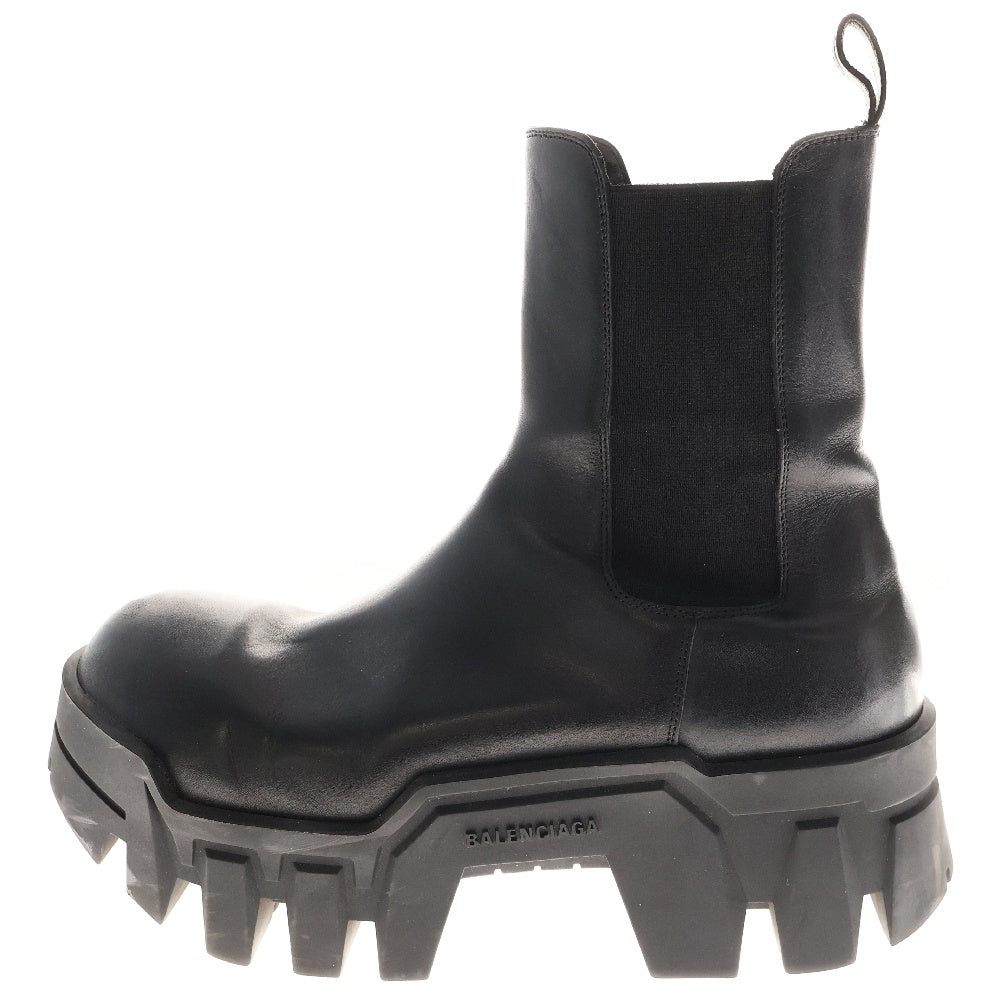 BALENCIAGA(バレンシアガ) BULLDOZER CHELSEA ブルドーザーチェールシー サイドゴアレザーブーツ 693968 ブラック