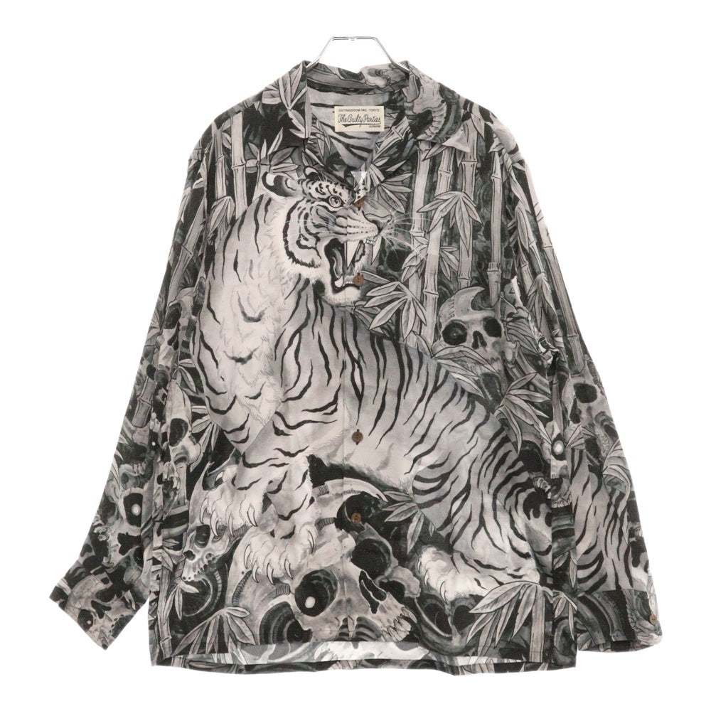 WACKO MARIA(ワコマリア) 23AW TIM LEHI / HAWAIIAN SHIRT L/S ティムリーハイ ハワイアンシャツ ロングスリーブ 長袖アロハシャツ 23FW-WMS-HI01LI グレー