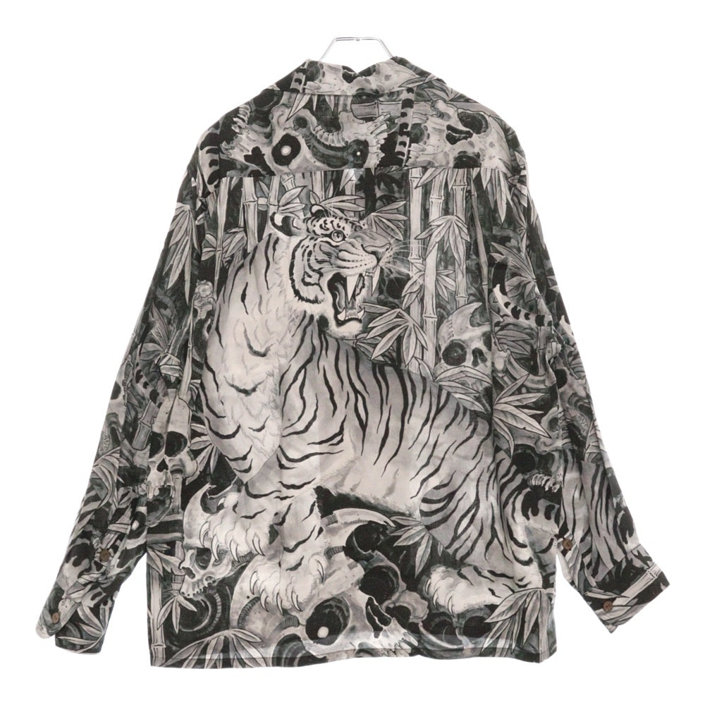 WACKO MARIA(ワコマリア) 23AW TIM LEHI / HAWAIIAN SHIRT L/S ティムリーハイ ハワイアンシャツ ロングスリーブ 長袖アロハシャツ 23FW-WMS-HI01LI グレー