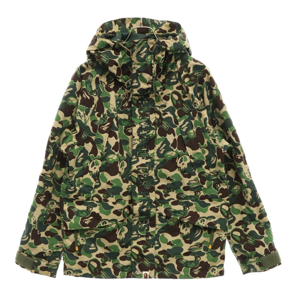 A BATHING APE(アベイシングエイプ) 10AW 30周年記念 ×STUSSY BAPER Survival Snow Jacket ステューシー サバイバルスノー ジップアップ マウンテンジャケット パーカー グリーン