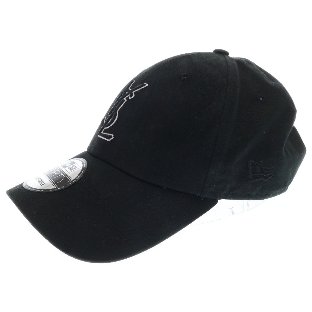 SAINT LAURENT PARIS(サンローランパリ) ×NEWERA ニューエラ モノグラム キャップ 帽子 687687 ブラック