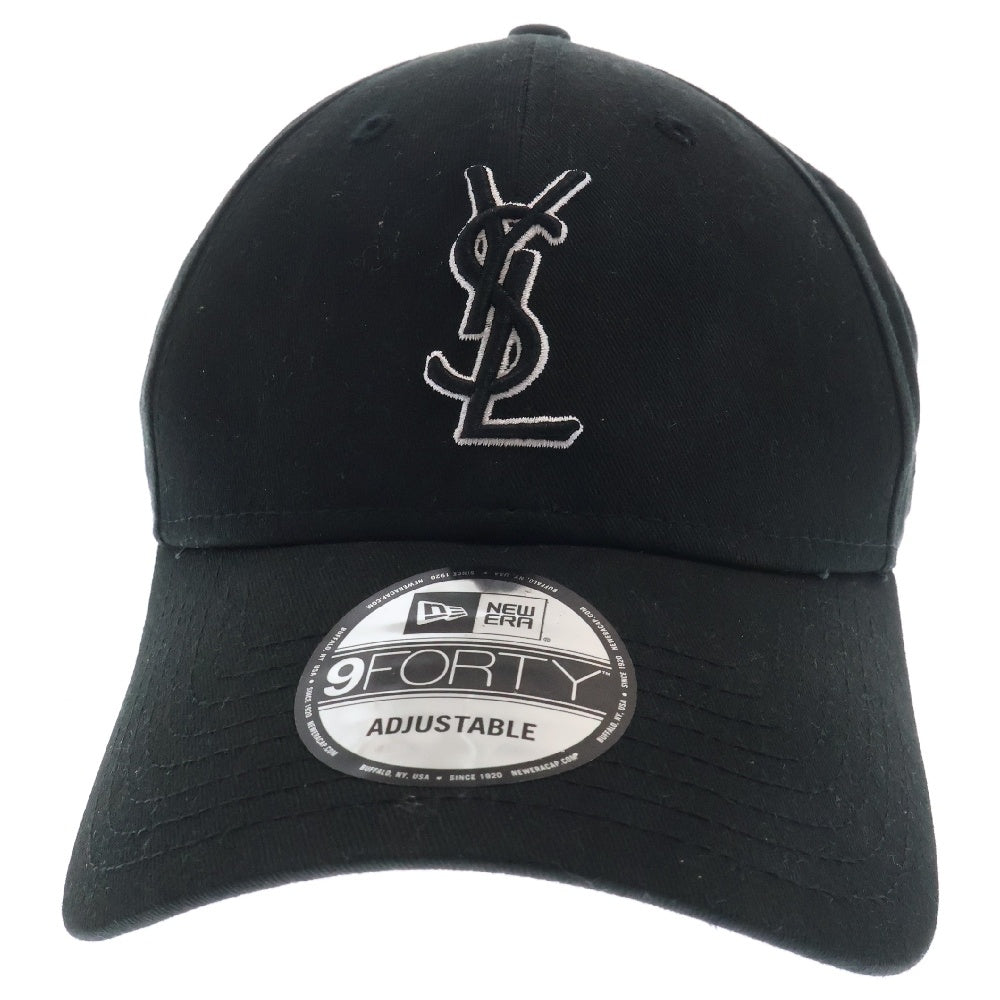 SAINT LAURENT PARIS(サンローランパリ) ×NEWERA ニューエラ モノグラム キャップ 帽子 687687 ブラック