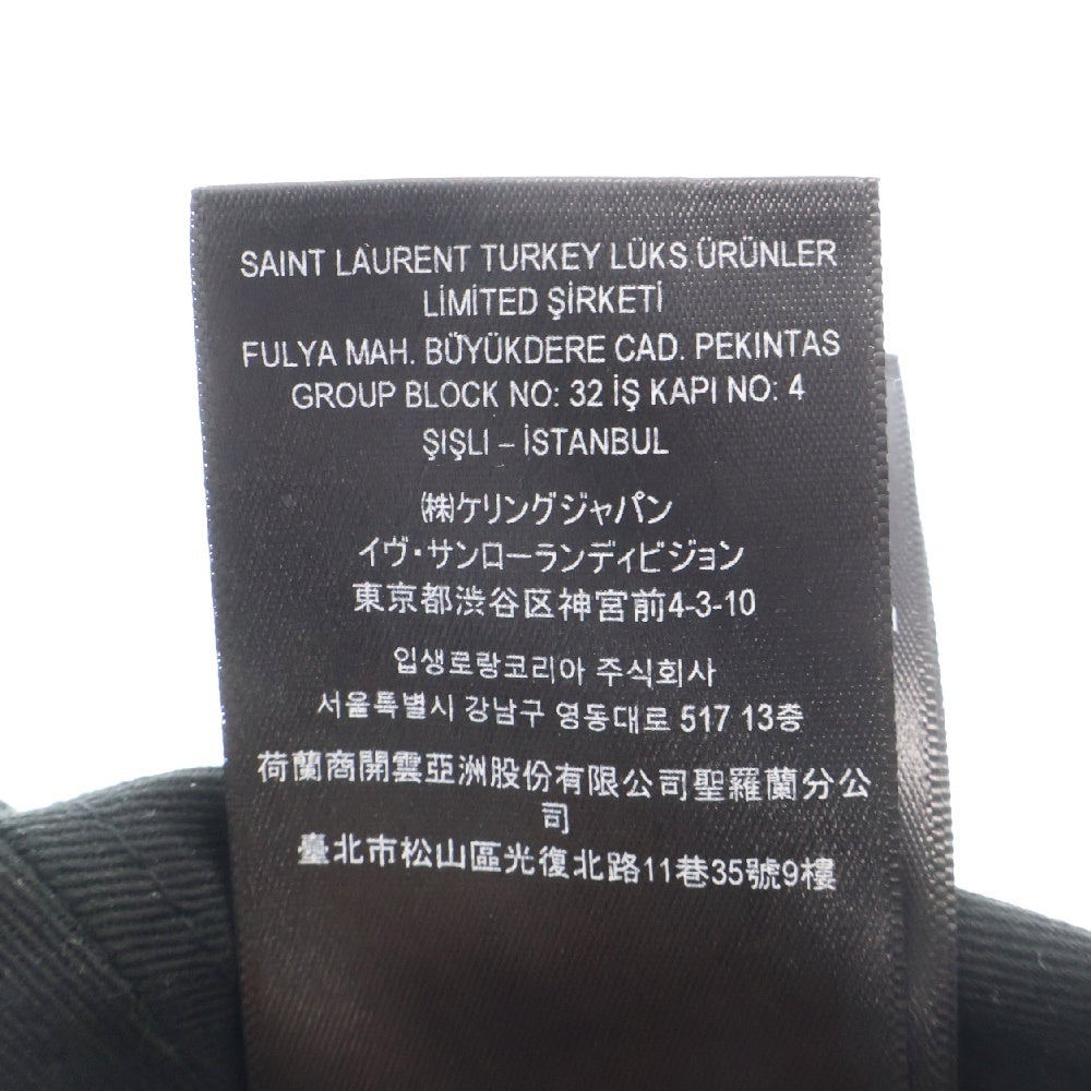 SAINT LAURENT PARIS(サンローランパリ) ×NEWERA ニューエラ モノグラム キャップ 帽子 687687 ブラック