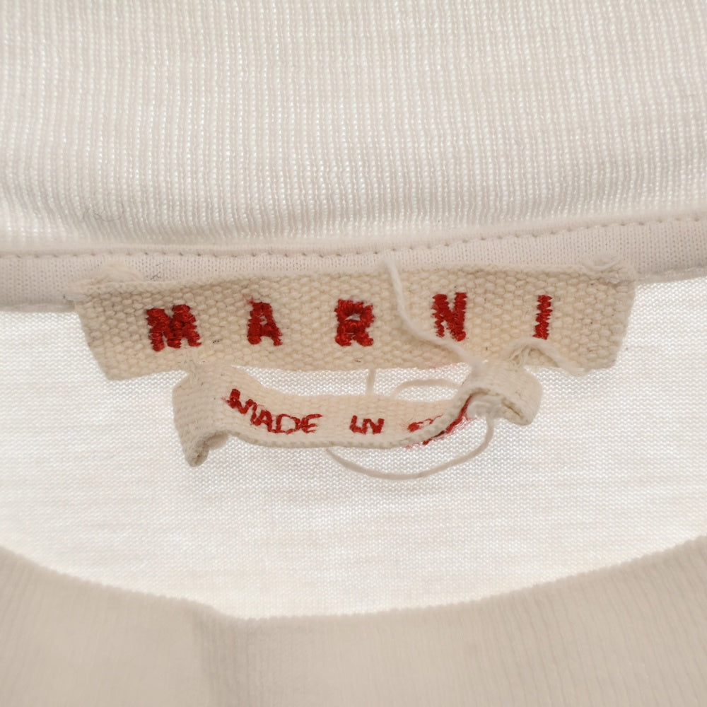 MARNI(マルニ) 24AW バックロゴプリント ロングスリーブ長袖Tシャツ HUMU0242P1 ホワイト