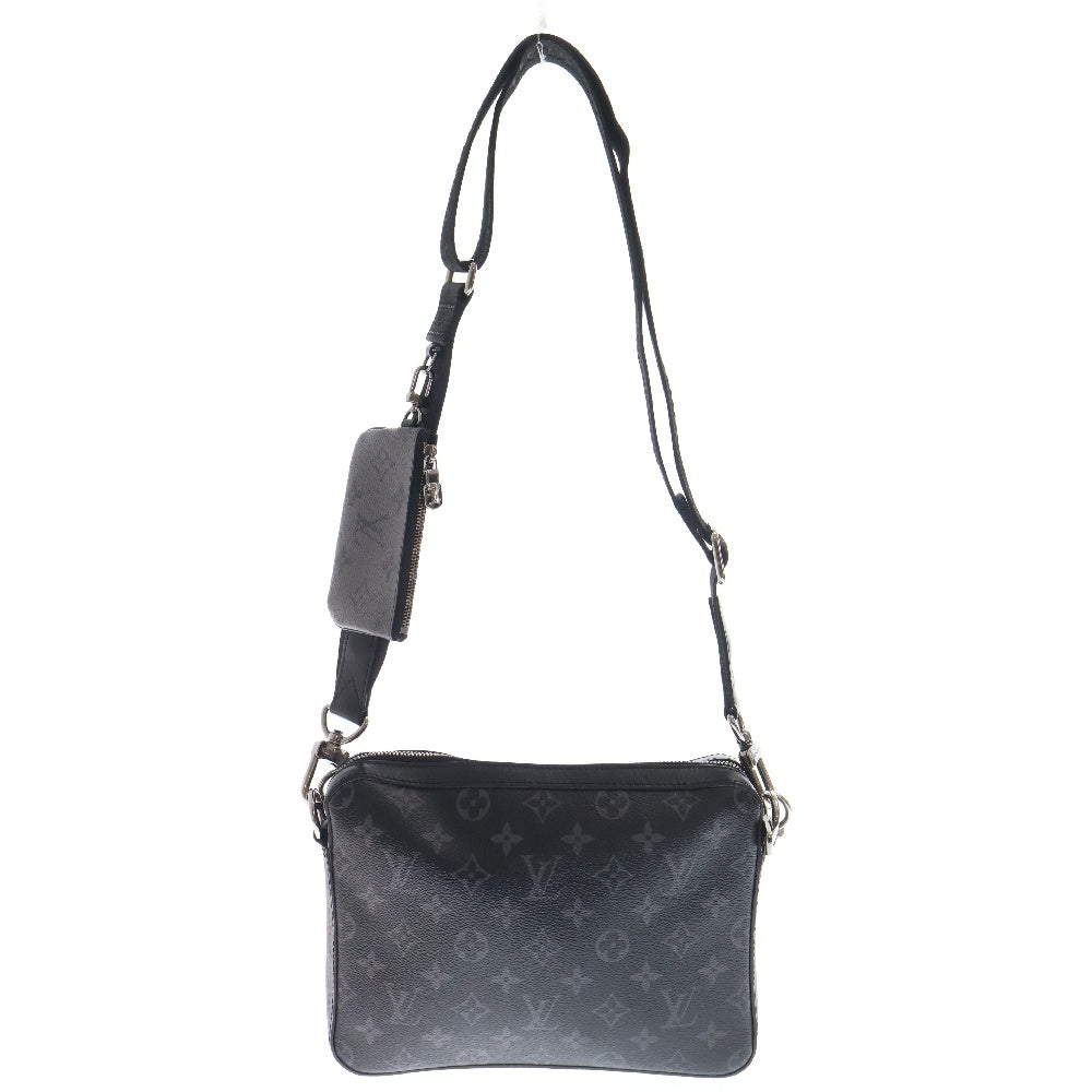 LOUIS VUITTON(ルイヴィトン) M69443 トリオ メッセンジャー モノグラムエクリプス ショルダーバッグ ポーチ ブラック/グレー NFCタグ