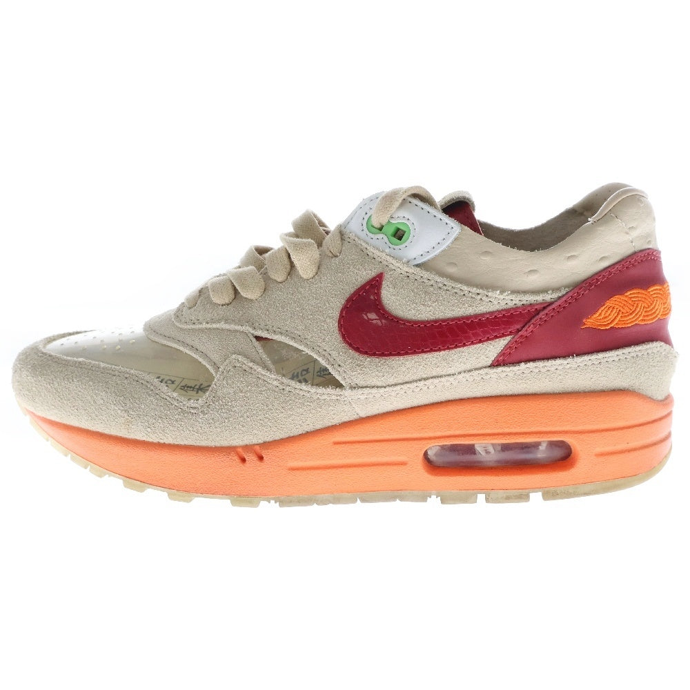 NIKE(ナイキ) ×CLOT AIR MAX1 クロット エアマックス1 ローカットスニーカー DD1870-100 ベージュ/オレンジ US9/27cm