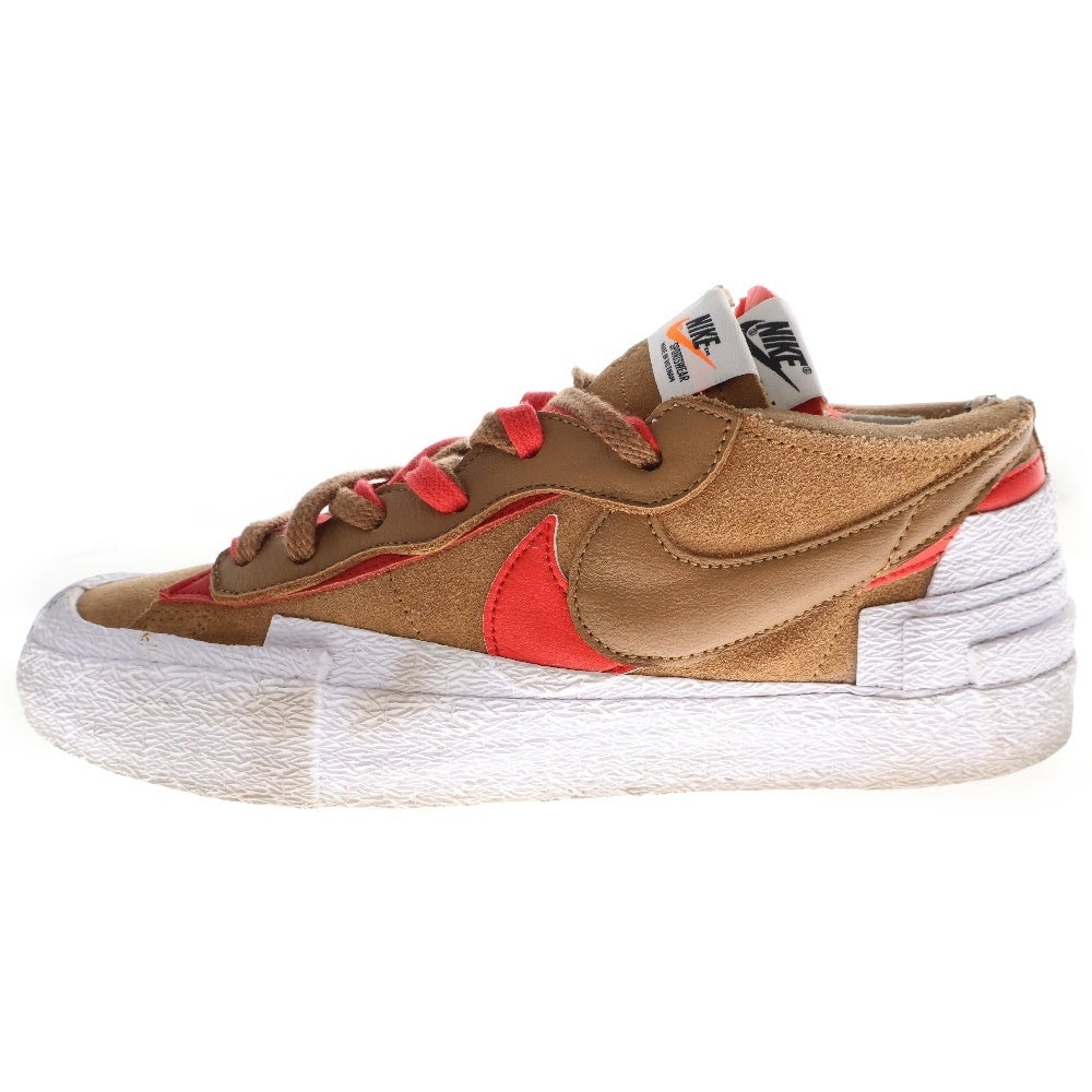 NIKE(ナイキ) ×SACAI BLAZER LOW BRITISH TAN DD1877-200 サカイ ブレーザー ロー ブリティッシュ タン ローカットスニーカー ホワイト/ブラウン US9.5/27.5cm