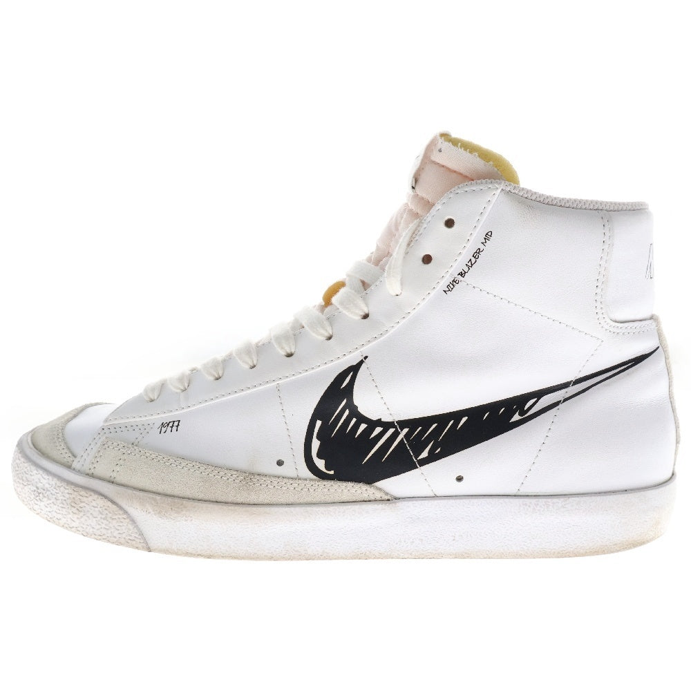 NIKE(ナイキ) BLAZER MID VNTG 77 ブレザー ブラックスケッチ ミッドカッドスニーカー CW7580-101 US10/28.0cm ホワイト