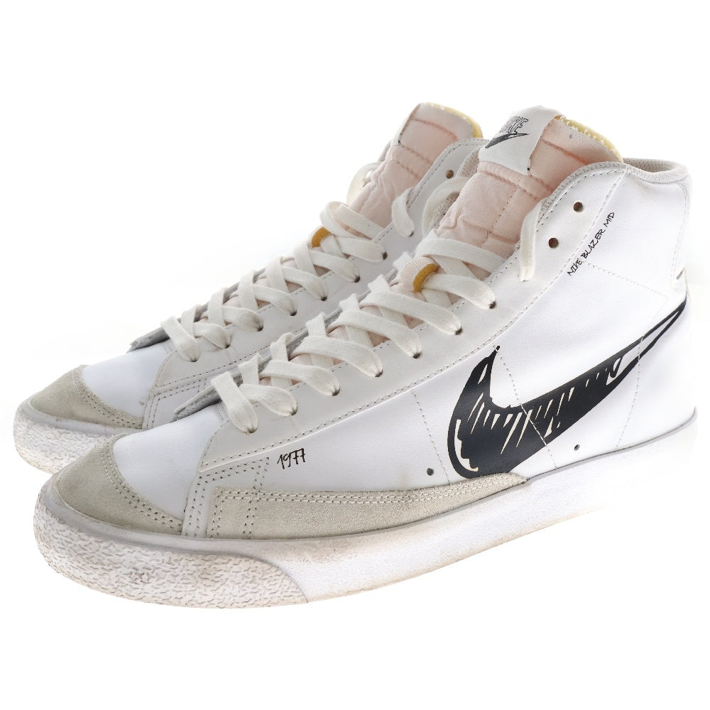 NIKE(ナイキ) BLAZER MID VNTG 77 ブレザー ブラックスケッチ ミッドカッドスニーカー CW7580-101 US10/28.0cm ホワイト