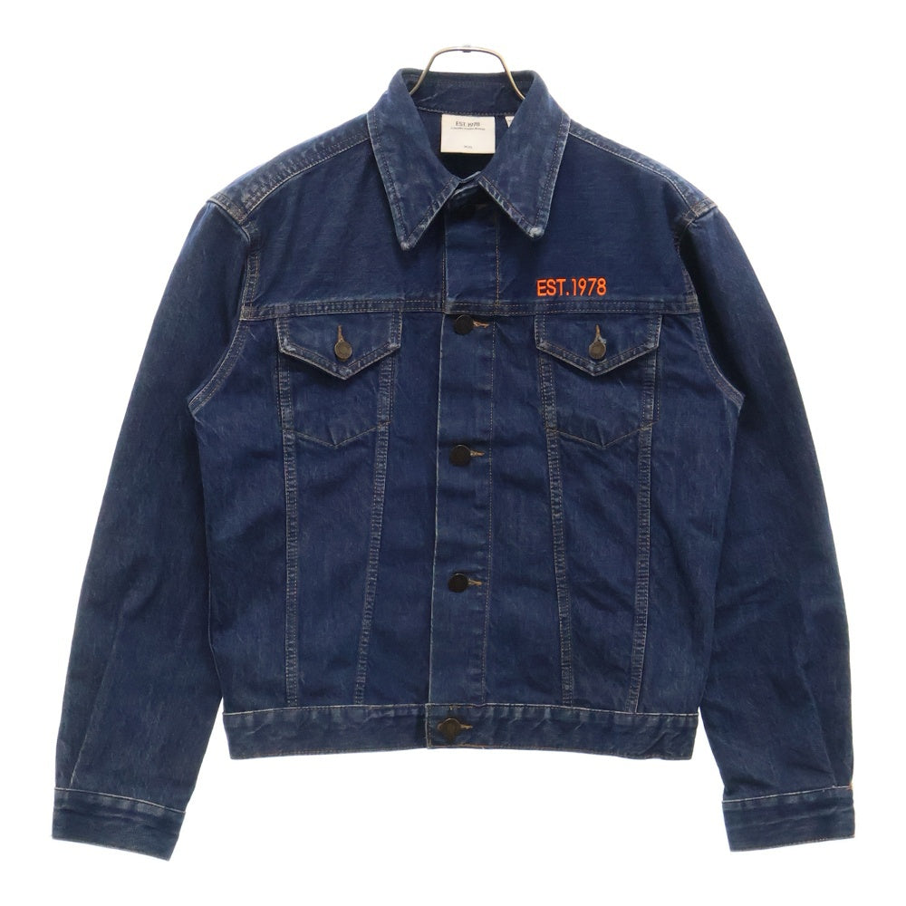 Calvin Klein Jeans(カルバンクラインジーンズ) EST1978 ロゴプリントデニムジャケット インディゴ