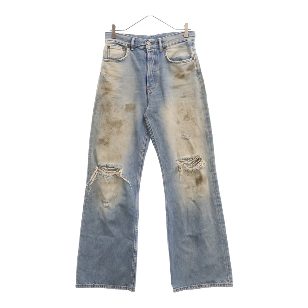 Acne Studios(アクネ ストゥディオズ) 2021 penicillin ルーズフィットジーンズ ダメージ加工 ペニシリンデニムパンツ インディゴ レディース
