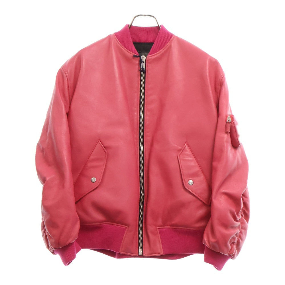 PRADA(プラダ) 21AW Oversized nappa leather bomber jacket オーバーサイズ ナッパ ボンバージャケット ピンク 58A079 1ZFE